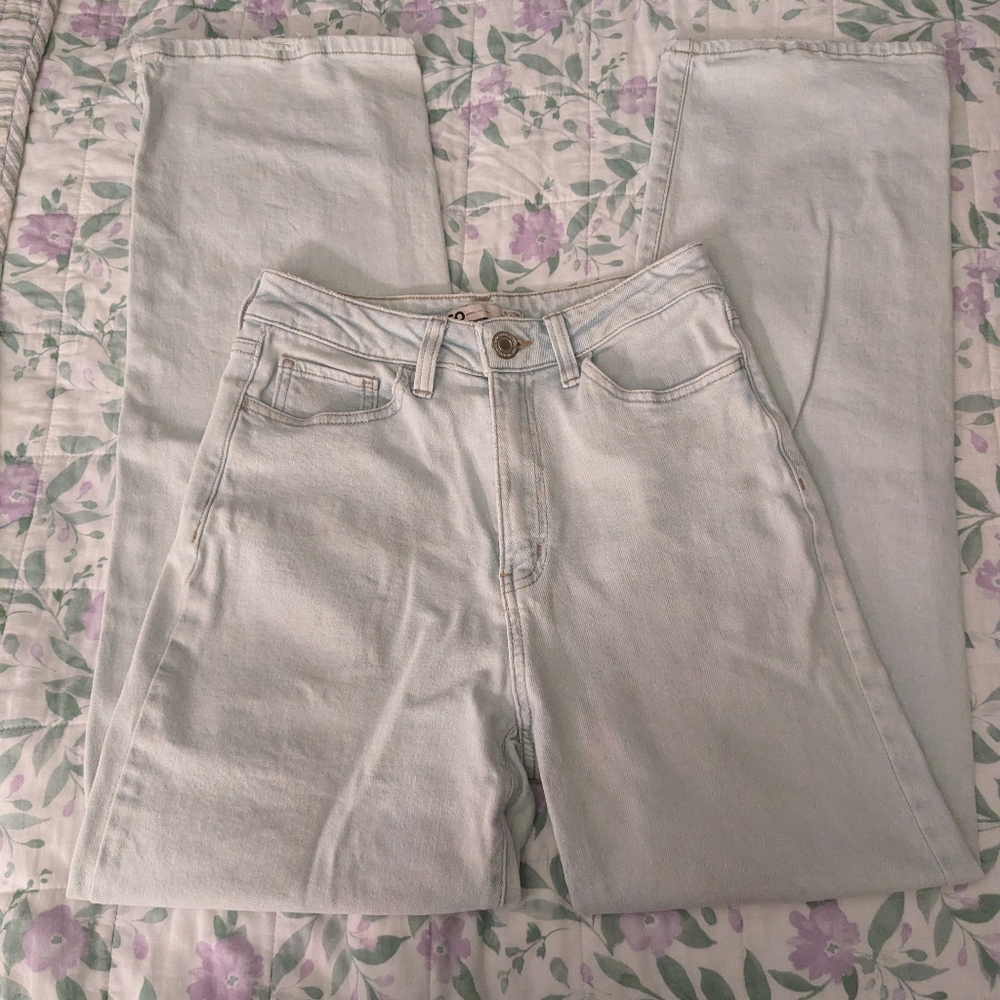 So 5/27W Highest Rise Baggy Dad White Denim Jean
